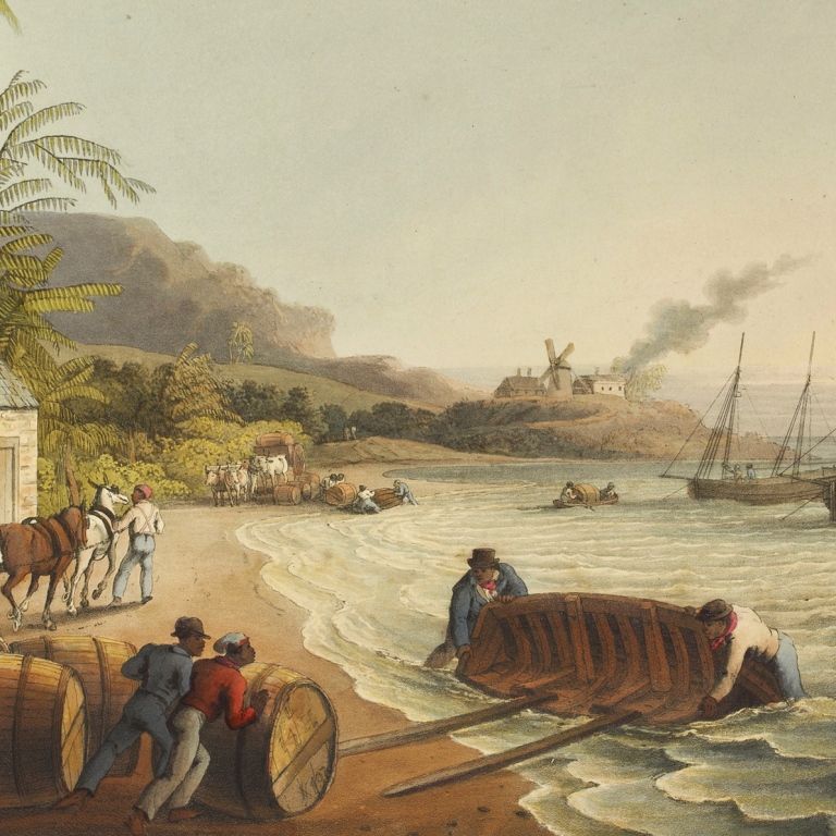 lastning av skepp under kolonialtiden