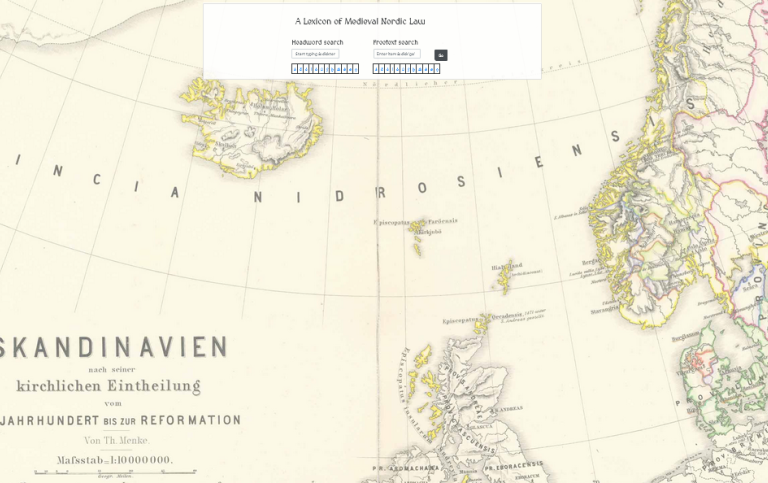 En karta över ett medeltida Skandinavien.