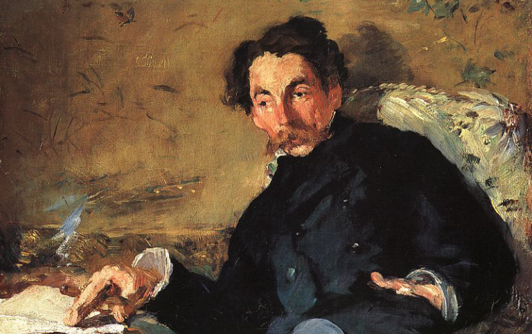 Målning föreställande Stéphane Mallarmé, av Édouard Manet