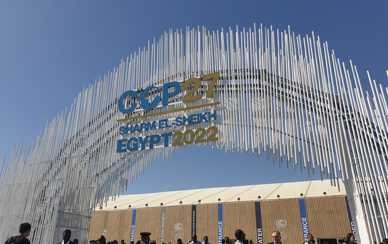 Entrance at COP27 in Sharm El Sheikh, Egypt