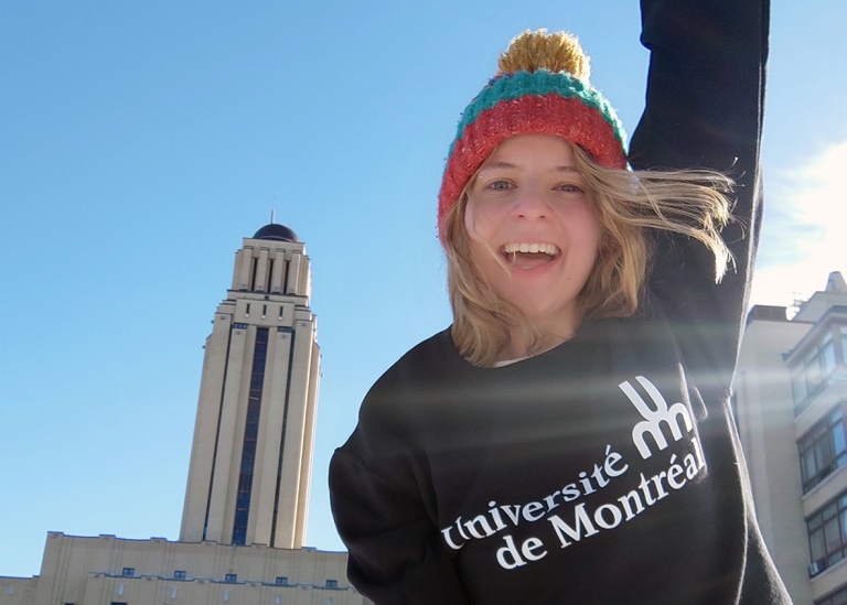Student på utbyte vid l’Université de Montréal i Kanada.