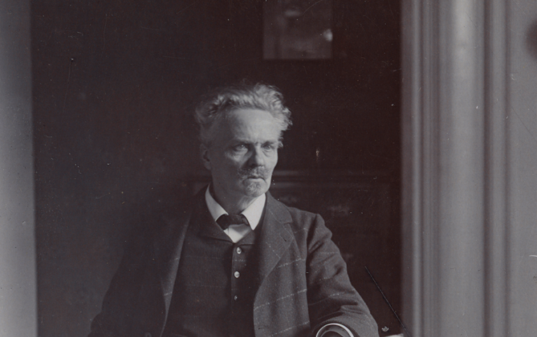 Portrait of Swedish author August Strindberg