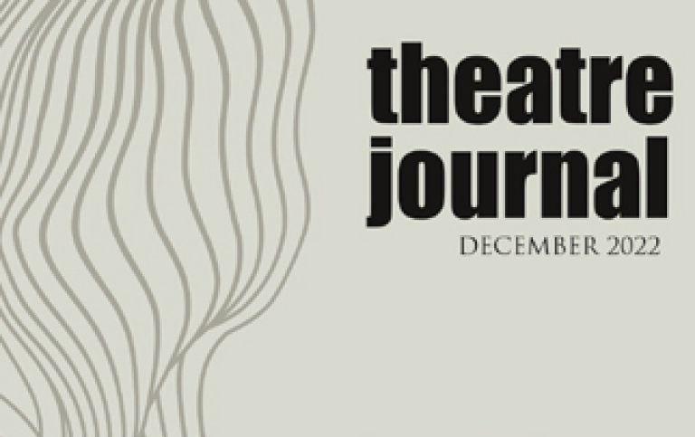 Detail of the cover of Theatre Journal, Volume 74, Number 4, December 2022