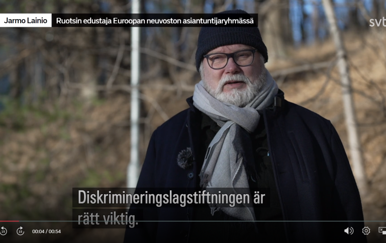Jarmo Lainio i SVT Uutiset. Foto: SVT