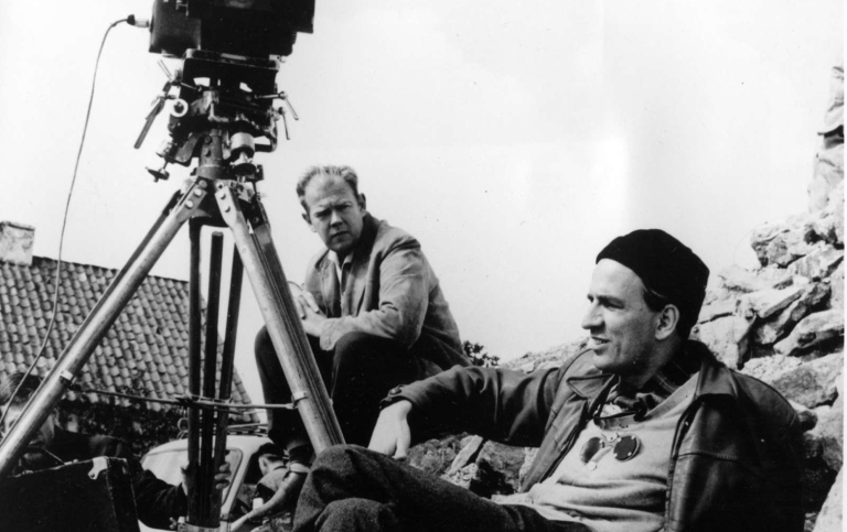 Ingmar Bergman och filmfotografen Sven Nykvist 