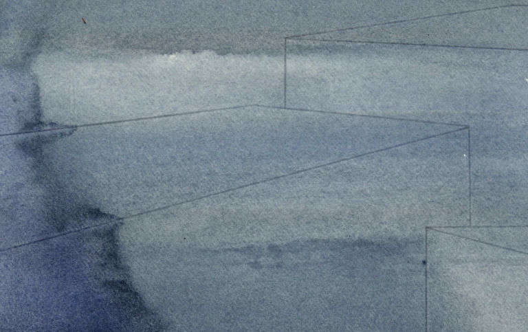 Illustration av blågrått hav 