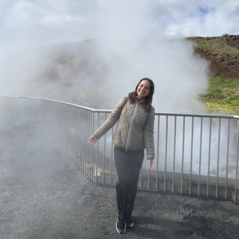 Studenten Daniela på Island.