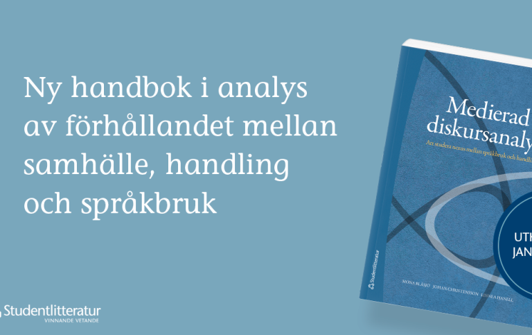 Ny handbok i analys av förhållandet mellan samhälle, handling och språkbruk. Foto på bokomslaget