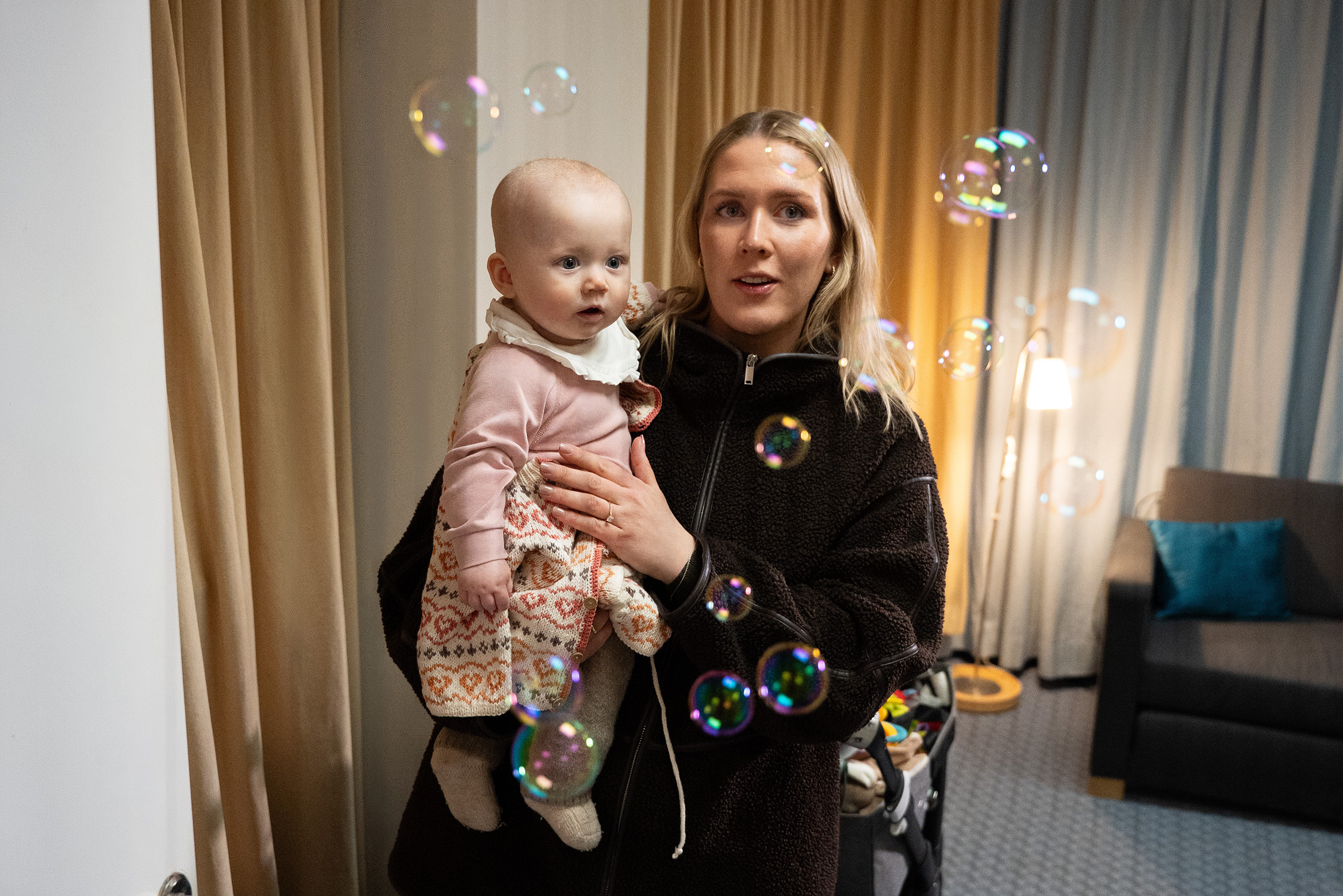 Mamma och barn på Babylabbet, Stockholms universitet.