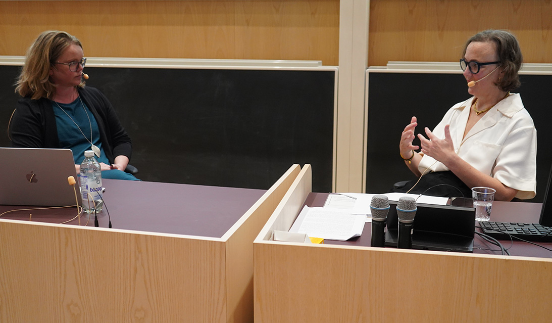 Åsa Plesner och opponent Jane Andrew, University of Sydney Business School, University of Sydney