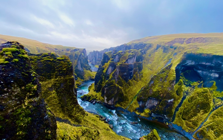 Fjaðrárgljúfur Canyon.