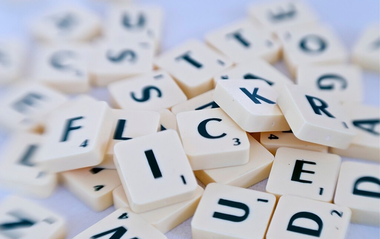 Scrabble-brickor. / Scrabble tiles.