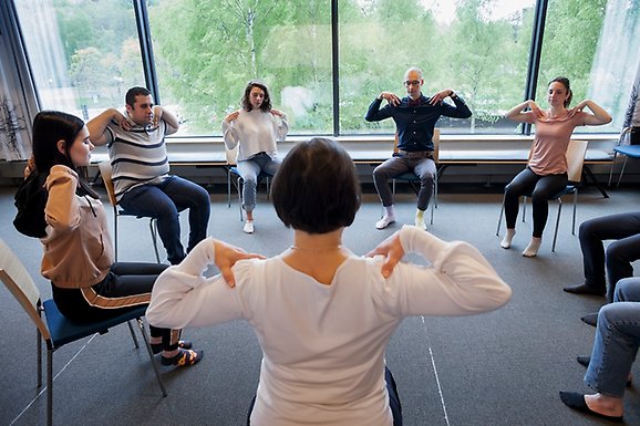 Yoga på Studenthälsan.