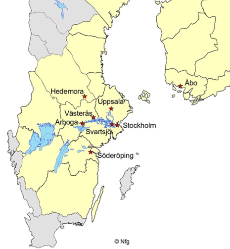 Svenska myntorter 1521-1560