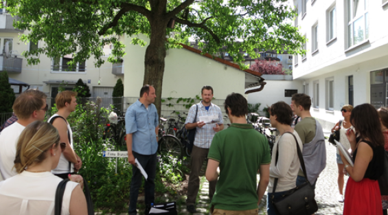 Stadsexkursion under fältkurs i München.