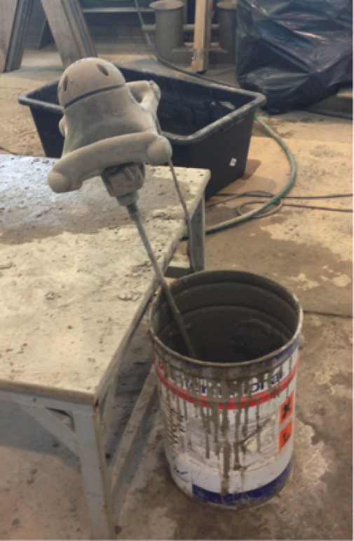 En glad liten cementblandare