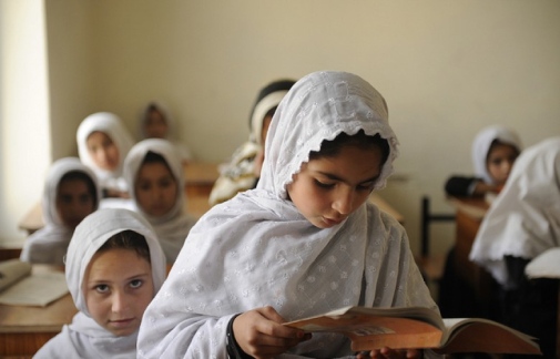 Girls in school in Kandahar, Afganistan. Photo: GPE