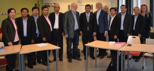 The Cambodian Minister for Education, Mr. H.E. Hang Chuon Naron MoEys, with a delegation from Cambodia, visiting the Department of Education.
