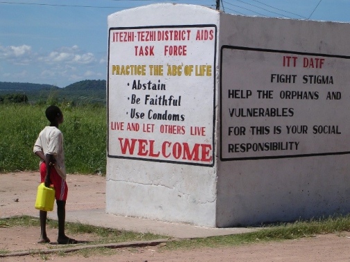 A talking brick stone used in Zambia in the HIV/AIDS prevention strategy.