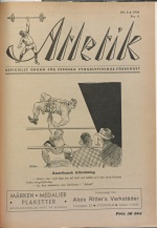 Tidskriften Atletik nr 8, 1938.