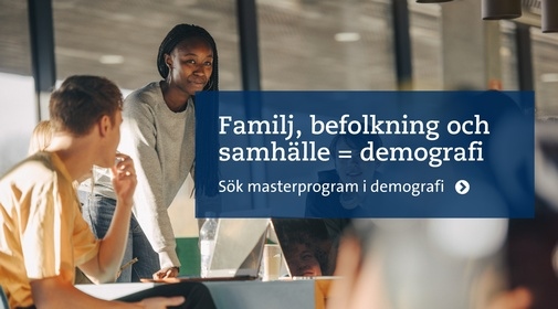 Text: Intresserad av befolkningen, samhället och familjen? Bild: studenter. Foto: Viktor Gårdsäter
