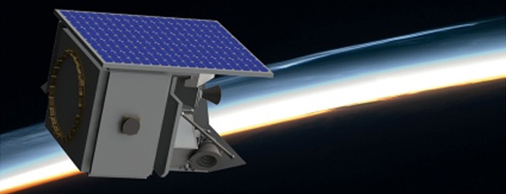Satellite in orbit viewing Noctilucent clouds (NLCs)