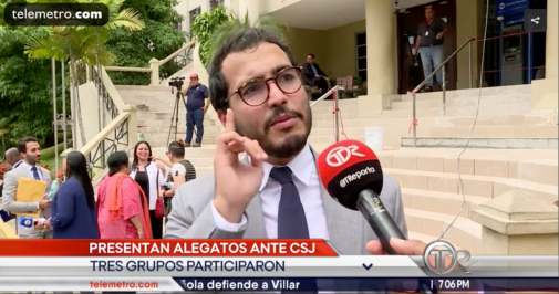 First interview on live TV in Panama for presenting amicus brief in equal marriage.