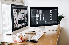 Computer on a desk
