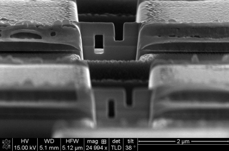 SEM (Scanning Electron Microscope) image of a nano-scale Josephson junction