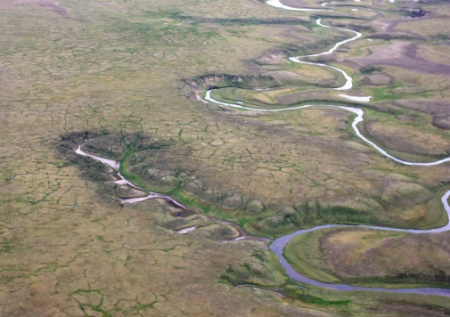 Tinanade permafrost i sibirisk tundra. Foto Gustaf Hugelius