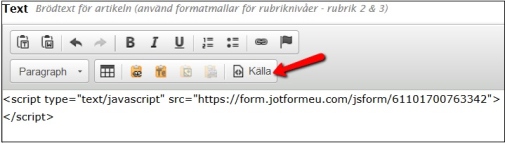 Bädda in Jotform Bädda in Jotform