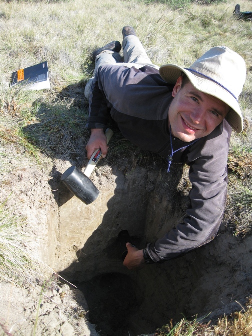 Patrick Applegate, diging a hole in greenland