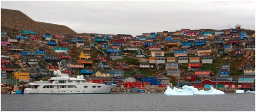 The cruise ship Lady MII in Upernavik.