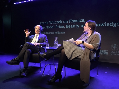 Nobel Laureate Frank Wilczek and host Johanna Koljonen