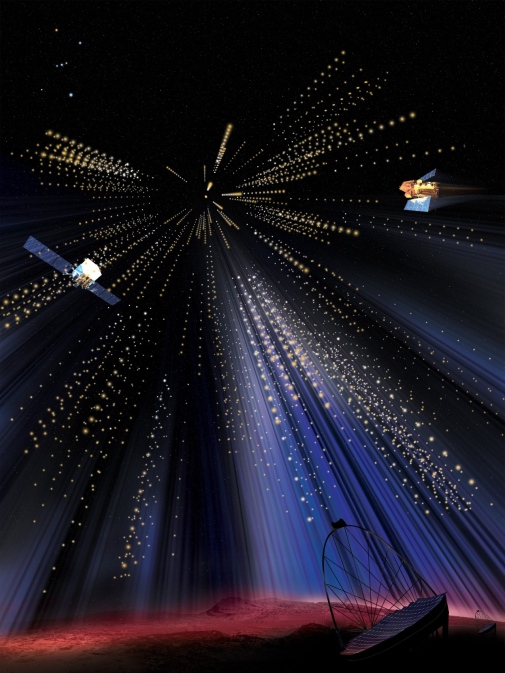 Gammablixt. Illustration: NASA