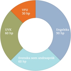 Programöversikt ämneslärare 7-9 engelska-svenska som andraspråk (diagram)