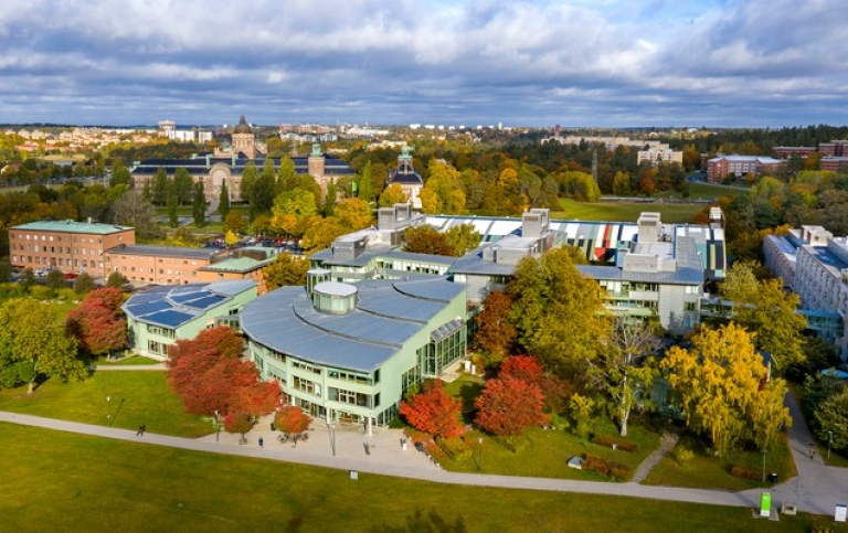 Drönarbild över Frescati. Foto: Sören Andersson