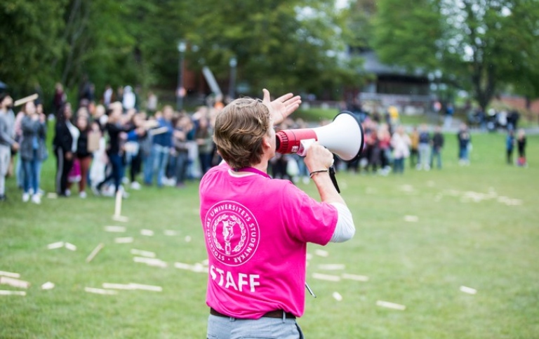 Studentkåren ordnar kubb på Orientation Day. Foto: Niklas Björling