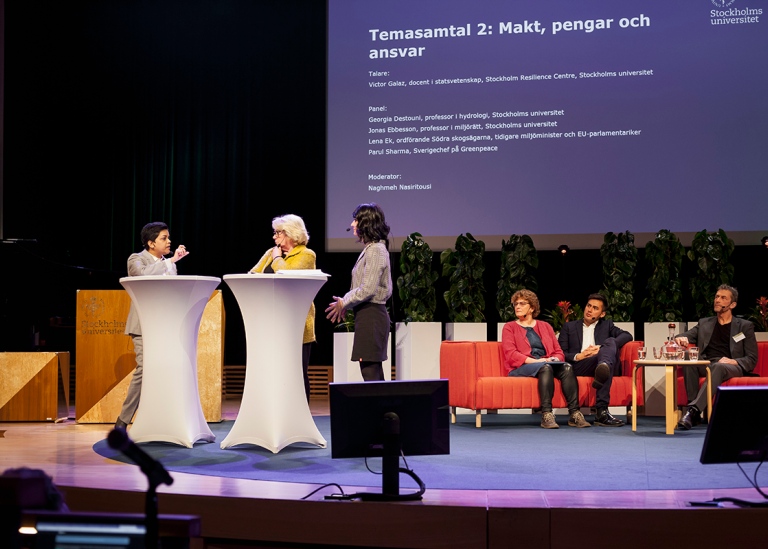 Paneldebatt vid Hållbarhetsforum 2019.