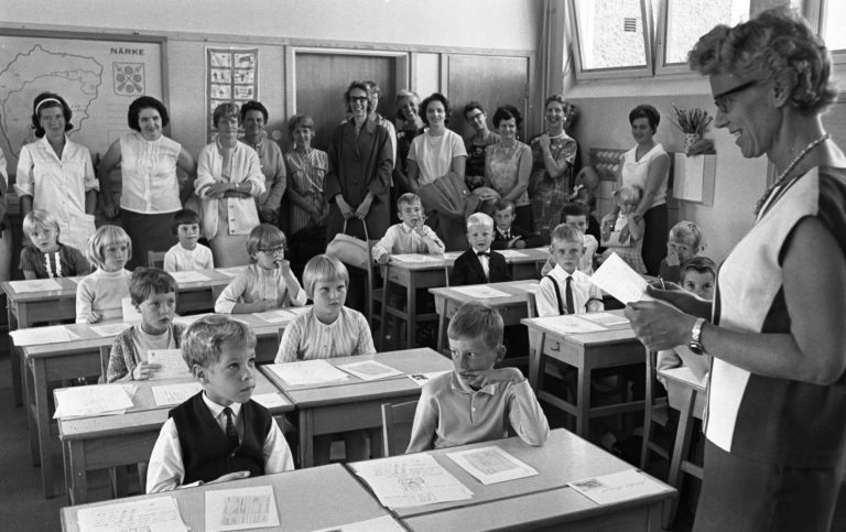 Skolstart 1965. Foto: Örebro läns museum