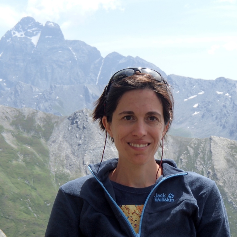 Paola with mountains Monviso in the background