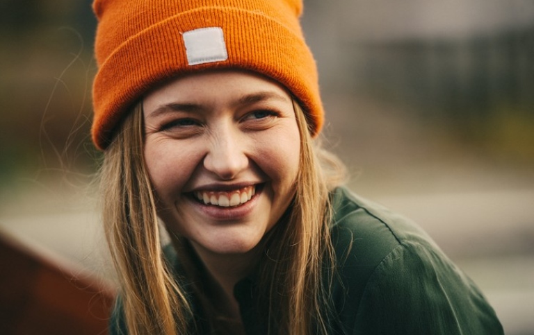 Female student smiling.