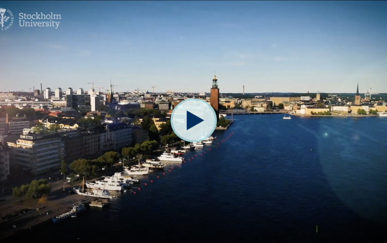 Aerial view over Stockholm. 