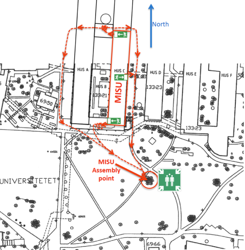 Emergency escape routes at MISU