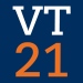 VT21 på blå fyrkant