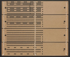 Jacquard loom punch card. Ca. 1801.