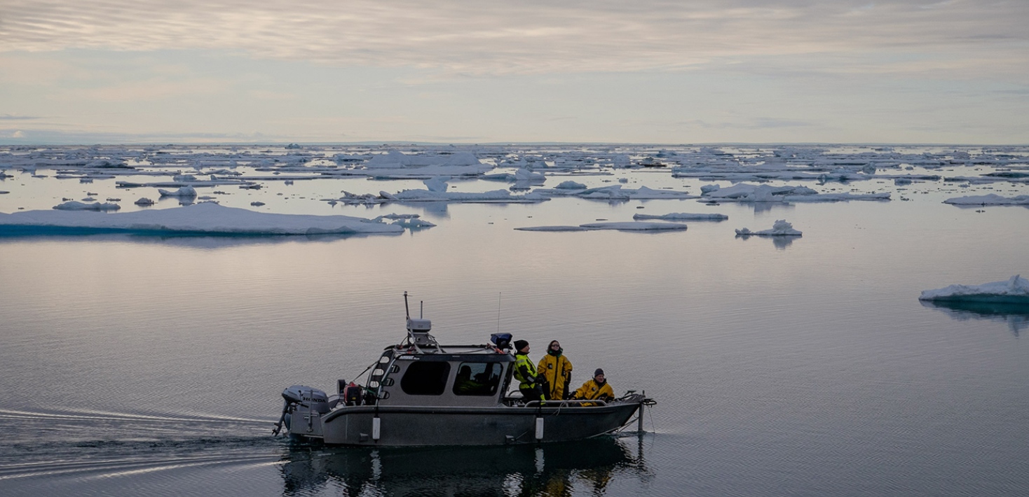 Scientists on board research vessel Skidbladner on greenland. Photo: Martin Jakobsson