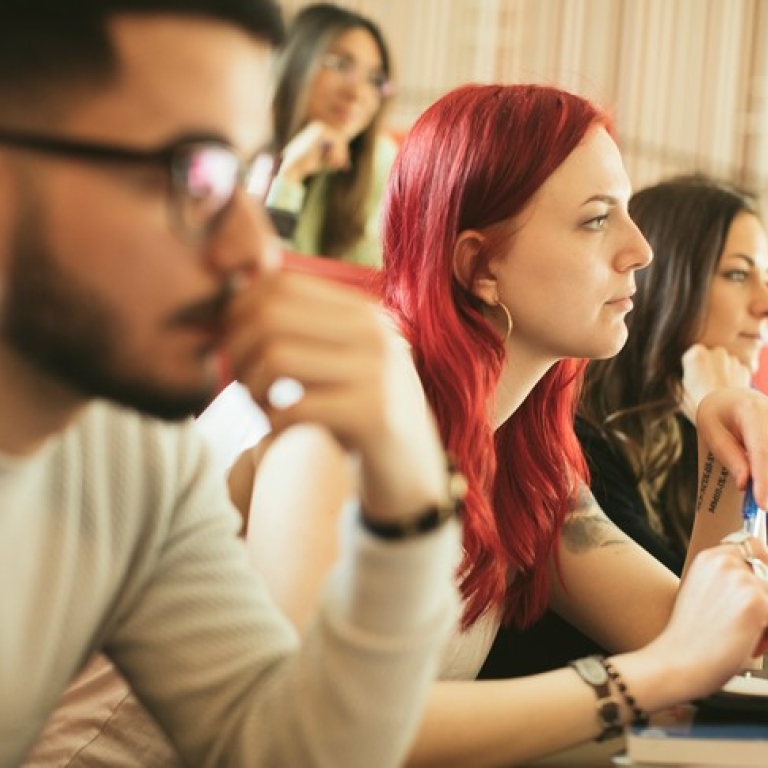 studenter i lärosal