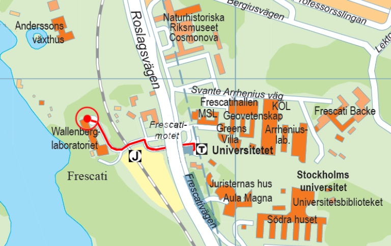 Map of Campus Frescati