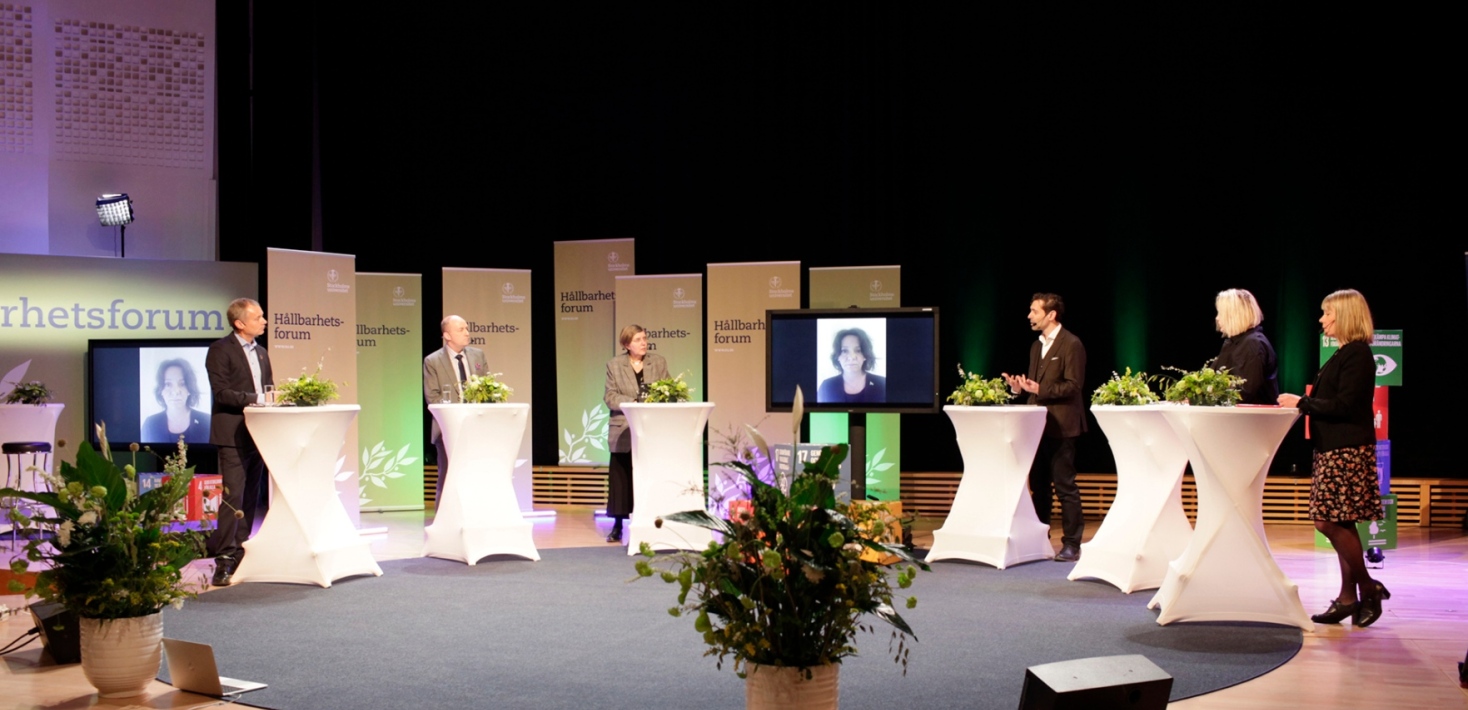 Deltagare på inledningssamtalet på Hållbarhetsforum 2021